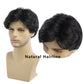 Baruisi Men Wigs Short Black Wig Synthetic Heat Resistant Natural Halloween Cosplay Hair Wig