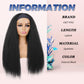 G&T Yaki Straight Headband Wigs for Black Women - Synthetic Long Kinky Straight Hair Wigs With Hair Band Attached Half Wig - 26 inch Full Machine Made None Lace Front Wig