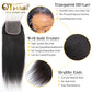 QTHAIR 14A Virgin Straight Hair Transparent Hd Lace Closure (20inch) 4x4 Free Part 130% Density Top Swiss Lace Natural Black Color Straight Human Hair Closure with Baby Hair
