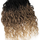 Goddess Locs Crochet Hair 6Packs 24Inch Pre-looped Crochet locs,Soft Locs with Curly Ends Dreadlocks Wavy Faux Crochet Locs Synthetic Crochet Braids Hair Extensions 72locs(24'', 1B/30/27)