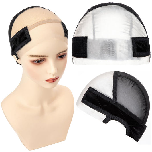 Wig Caps with Grip Band for Keeping Wigs in Place Wig Caps for Women Adjustable Wig Grip Cap Band Black Stocking Wig Caps Wide 13x4 HD Transparent Lace for Front Wig Cap for Wig Making