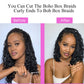 COOKOO 12 Inch Goddess Box Braids Crochet Hair 8 Pack Synthetic Bohemian Hippie Box Braids Crochet Hair Pre-looped With Curly Ends Braiding Hair for Black Women1B#