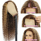 Mepurer Honey Blonde Wig Human Hair Deep Wave Lace Front Wigs 200 Density 4/27 Highlight Ombre 13x4 HD Transparent Lace Front Wig with Baby Hair Deep Curly Wave Wig Human Hair for Black Women 26 Inch