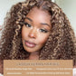 Ladoux Ombre Honey Blonde 13x6 HD Transparent Water Wave Lace Front Human Hair Wigs for Women 180% Density 4/27 Colored Highlight Curly Glueless Wigs 26Inch Pre Plucked with Baby Hair