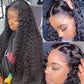 QTHAIR 14A Water Wave Transparent HD Lace Closure 4x4 Lace Closure Free Part Closure Water Wave Human Hair Closure 14" #1b 150% Density Unprocessed Wet and Wavy Virgin Human Hair Lace Frontal Closure