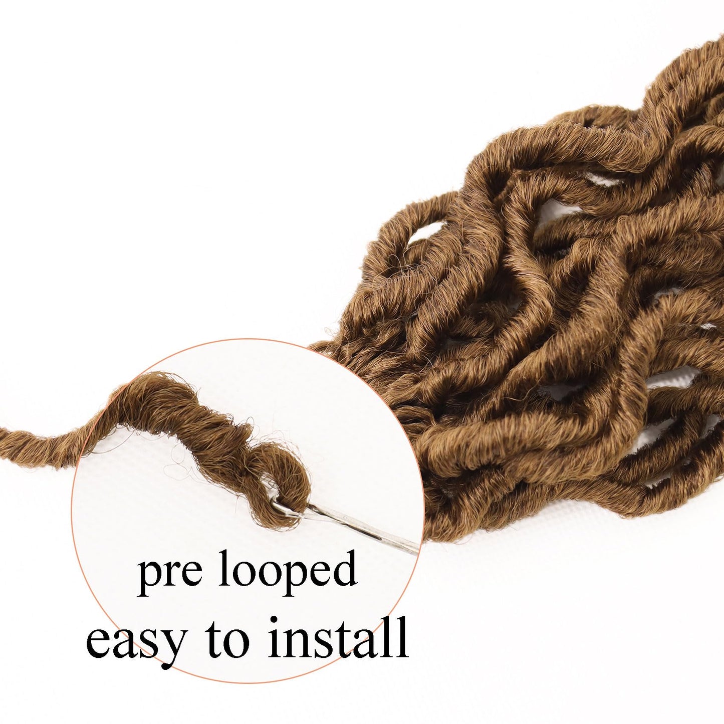 14 Inch Wavy Gypsy Locs Crochet Hair 6 Packs Blonde Goddess Faux Locs Crochet hair African Roots Synthetic Braiding Hair Extensions for Black Women, 27#
