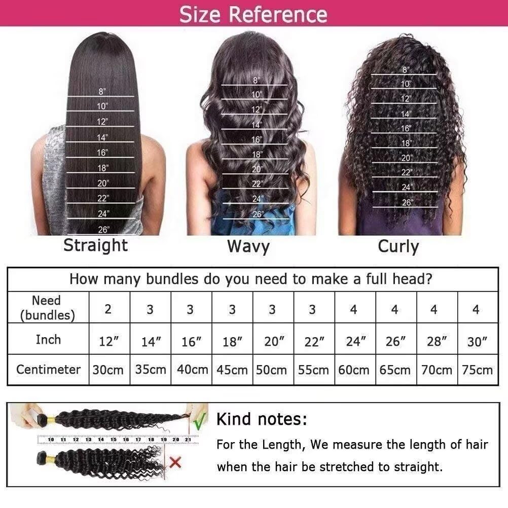 Yavida Water Wave Human Hair Bundles Wet and Wavy Human Hair Bundles Brazilian Unprocessed Remy Hair Water Wave Weave Extensions 22 24 26 Inch Natural Black