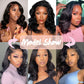 FASCARA Wig Human Hair 13x4 Lace Frontal Body Wave HD Transparent Lace Front Wigs Human Hair 180% Density Pre Plucked with baby hair Glueless Short Wigs for Women Natural Color 12 Inch