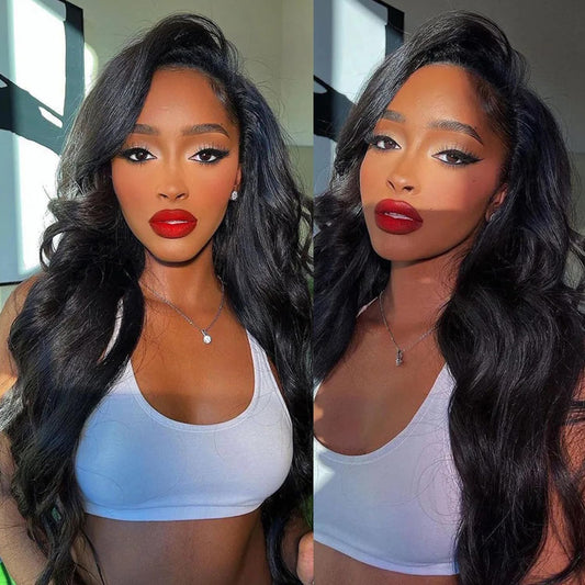 360 Body Wave Lace Front Wigs Human Hair 360 Glueless Wigs Human Hair Pre Plucked With Natural Hairline 100% Full Lace Wigs Human Hair 360 200% Density (28 Inch)