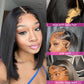 Karlami Bob Wig Human Hair Frontal Lace Wig Glueless Wigs Human Hair Pre Plucked Transparent Bob Lace Front Wigs for Women 150% Density (Natural color 13X6 straight bob, 8 inches)