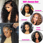 JTMMP 20 Inch Deep Wave Lace Front Wigs Human Hair 13x6 HD Lace Front Wigs Human Hair Pre Plucked Brazilian 200 Density Deep Wave Curly Glueless Frontal Wigs Human Hair
