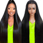 CabeDuck 32 Inch Straight Wigs Human Hair Pre Plucked Straight Lace Front Wigs Human Hair 200 Density 13x4 HD Lace Frontal Wig for Women Natural Color