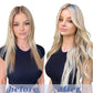 GOO GOO Clip in Hair Extensions Real Human Hair, Remy Human Hair Extensions Clip ins for Women, Natural Human Hair, 14inch 120g 7Pcs, 17A/60A Ash Blonde Highlighted Platinum Blonde