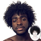 BECUS 8 Inch Afro Wig for Black men Short Kinky Curly Human Hair Wigs for Black Men Short African American Male Afro Wig (Natural Spiral Black #1B)