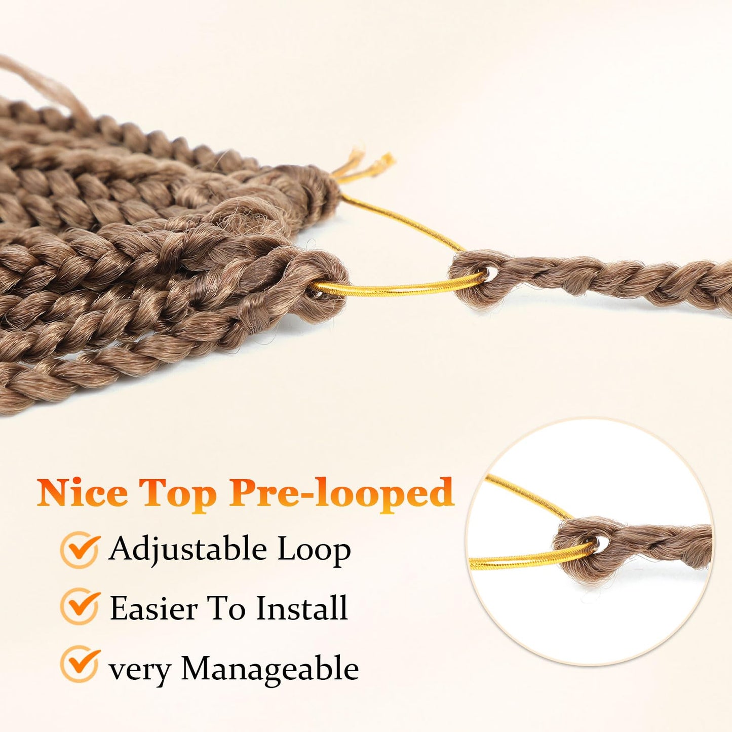 Yewell 9 Packs Goddess Box Braids Crochet Hair Boho Crochet Box Braids With Curly Ends For Black Women, 12 Inch Pre Looped Bohemian BoxBraidsHair (12Inch 9 Packs,30#)