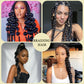 Black Braiding Hair Pre Stretched 2 Packs Kanekalon Box Braids Hair Extensions 26 Inches Synthetic Pre Stretched Braiding Hair
