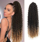 SuCoo Drawstring Ponytail Extension for Women Curly Ponytail Extension Synthetic Hair Natural Wavy Hair Pieces for Daily Use (MT1B/27,28inch,160g)