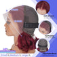 FASCARA 99J Burgundy Body Wave Wig 13x4 HD Transparent Lace Front 180% Density Human Hair Wig with Baby Hair for Black Women 12 Inch
