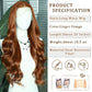 SAPPHIREWIGS Ginger Wavy 13x4 Synthetic Lace Front Wigs for Women Glueless Body Wave Orange Wig Heat Resistant Hair for Daily Cosplay Halloween Use 26 Inch