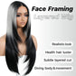 BrownBomb Ombre Sliver Grey Wear and Go Glueless Wigs Pre Plucked Pre Cut for Beginners Synthetic Lace Front Wigs With Bangs Long Straight layered Wigs HD Lace 26 Inch 3 Seconds to Wear for Beginners