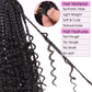 COOKOO 18 Inch Goddess Box Braids Crochet Hair 8 Pack Bohemian Hippie Box Braids Crochet Hair with Curly Ends Synthetic Crochet Braiding Hair for Black Women 1B#