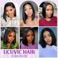 UCUVIC Wear And Go Glueless Bob Wig Human Hair Pre Plucked Pre Cut 200% Density 5x5 Hd Lace Front Closure Short Wig Human Hair Glueless Straight Bob Wigs For Black Women No Glue 14 Inch