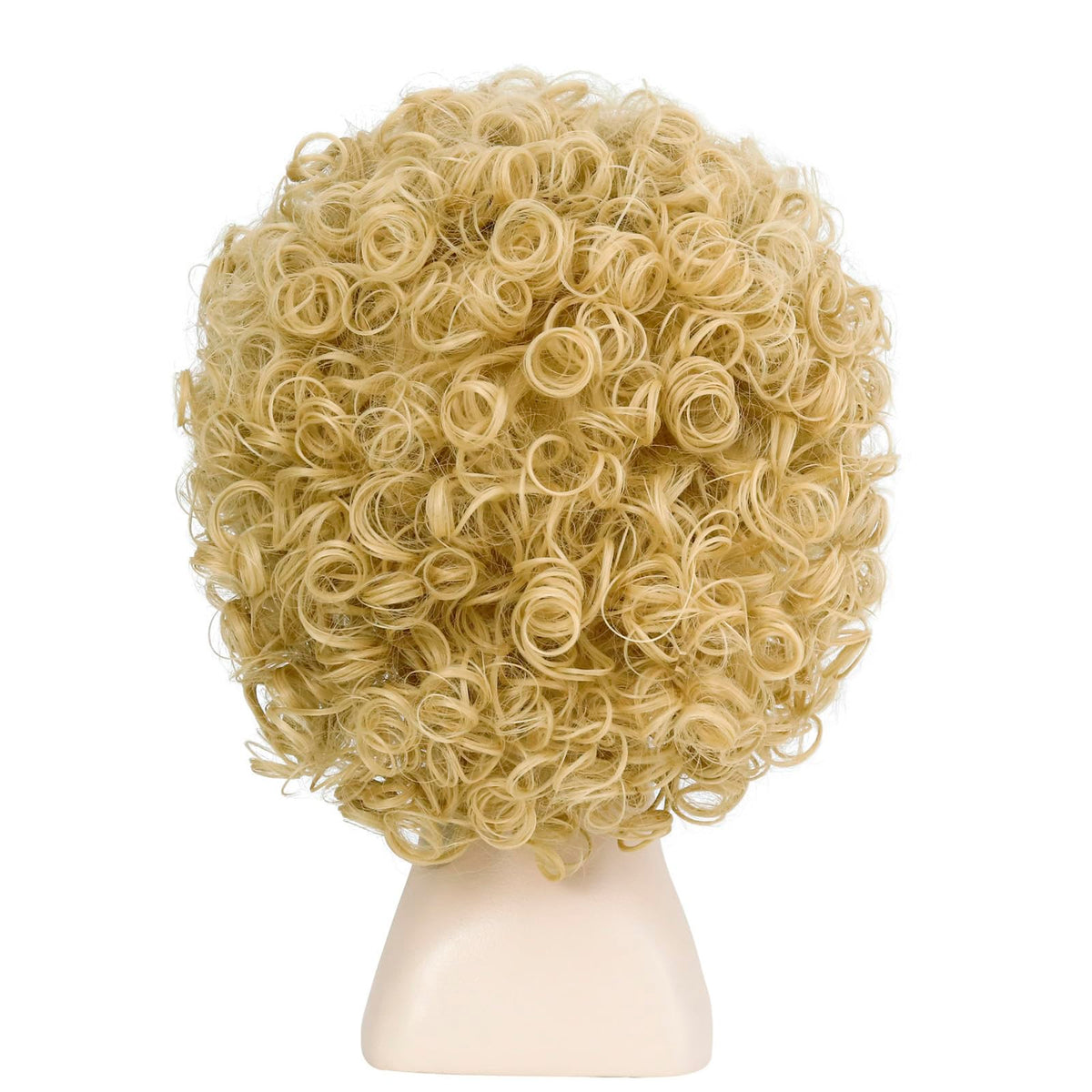 incohair Unisex Blonde Wig 70s 80s Short Curly Hair for Girls & Boys Fluffy Synthetic Hair Stylish Costume Wig for Cosplay Party & Everyday Wear (Blonde)