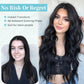 AISI HAIR Black Wig for Women, Long Wavy Lace Hairline Wig, 26 Inch Middle Part Synthetic Heat Resistant Wig for Daily Party