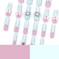 RTKHFZE Long Press on Nails Square Shape Fake Nails with 3D Swirl and Bow Design False Nails,French Tip Glue on Nails Gift for Holiday/Christmas Day/Daughter/Party/Valentine'S Day