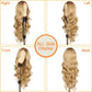 SAPPHIREWIGS Long Wavy Wig for Women Synthetic Lace Front Wig Ombre Honey Blonde Body Wavy Hair Heat Resistant Fiber Hair for Daily Party Use 26 Inch
