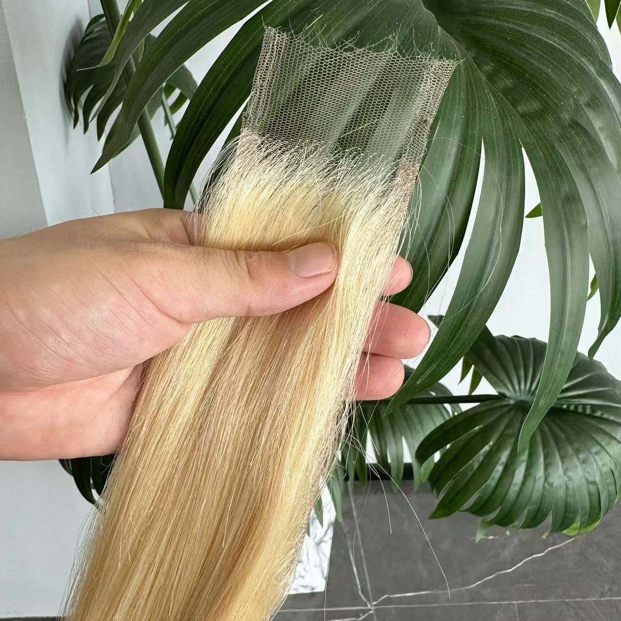 Aorbige 2x6 Long Deep Parting HD Swiss Lace Melt Skin Lace Closure Raw Hair Materials Straight Style Much Fuller with Natural Hair Line Human Hair Natural Black Color (14inch, HD 2x6 613 lace closure)