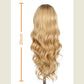 SAPPHIREWIGS Long Wavy Wig for Women Synthetic Lace Front Wig Ombre Honey Blonde Body Wavy Hair Heat Resistant Fiber Hair for Daily Party Use 26 Inch