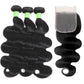 Tryfey Human Hair Bundles with Closure Body Wave (12 14 16+10,Free Part) 12A Grade 100% Unprocessed Brazilian Virgin Hair 3 Bundles Deals Real Human Hair Extensions For Black Women Natural Black