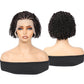 Inghood Braided Lace Front Wigs For Black Women Braided Curly Human Hair Wigs Fully Handmade Braided Wig Pixie Cut Wig 13x4 Lace Front Wigs Human Hair Curly Bob Wig Human Hair (Natural Color)