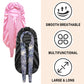 2Pcs Bonnets for Women Sleeping Braid Bonnet, Large Long Satin Silk Bonnet for Braids, Black Women Braid Bonnets with Stretchy Tie Band for Sleeping Extra Long (Pink &Black Pattern)