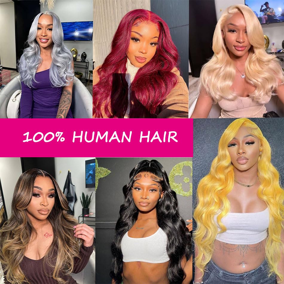 QZOQZO 28 Inch 99j Burgundy Lace Front Wigs Human Hair Red Burgundy Wig 180% Density 13x6 Body Wave Lace Front Wigs Pre Plucked Glueless Lace Front Wigs Human Hair for Women