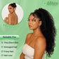 Youthfee 27” Drawstring Ponytail Deep Curly Heat Resistant Instant Clip Ponytail Extension Protective Style Afro Kinky Curly Hair Pieces for Women