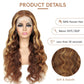 Highlight Ombre Lace Front Wig Human Hair Pre Plucked With Baby Hair 13x4 Body Wave Frontal Wigs Human Hair 200% Density 4/27 Colored Honey Blonde Lace Front Wig for Women 28 Inch