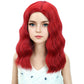 DUDUWIG Red Wig for Girls Kids Short Red Wavy Curly Bob Wigs Child Red Side Part Wig Synthetic Hair Wigs for Halloween Costume Cosplay