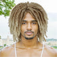 GNIMEGIL Synthetic Rasta Hair Mens Dreadlock Wigs Medium Length Colly Braided Wigs for Man Guys Fake Dreads Faux Loc Wig Ombre Blonde Wig