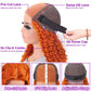 UCUVIC Glueless Wigs Human Hair Pre Plucked Pre Cut Wear And Go Curly 5x5 Deep Wave Bob Wig Human Hair Lace Front Closure Wigs For Black Women 200 Density Curly Wig Glueless Wear And Go Ginger 14 Inch