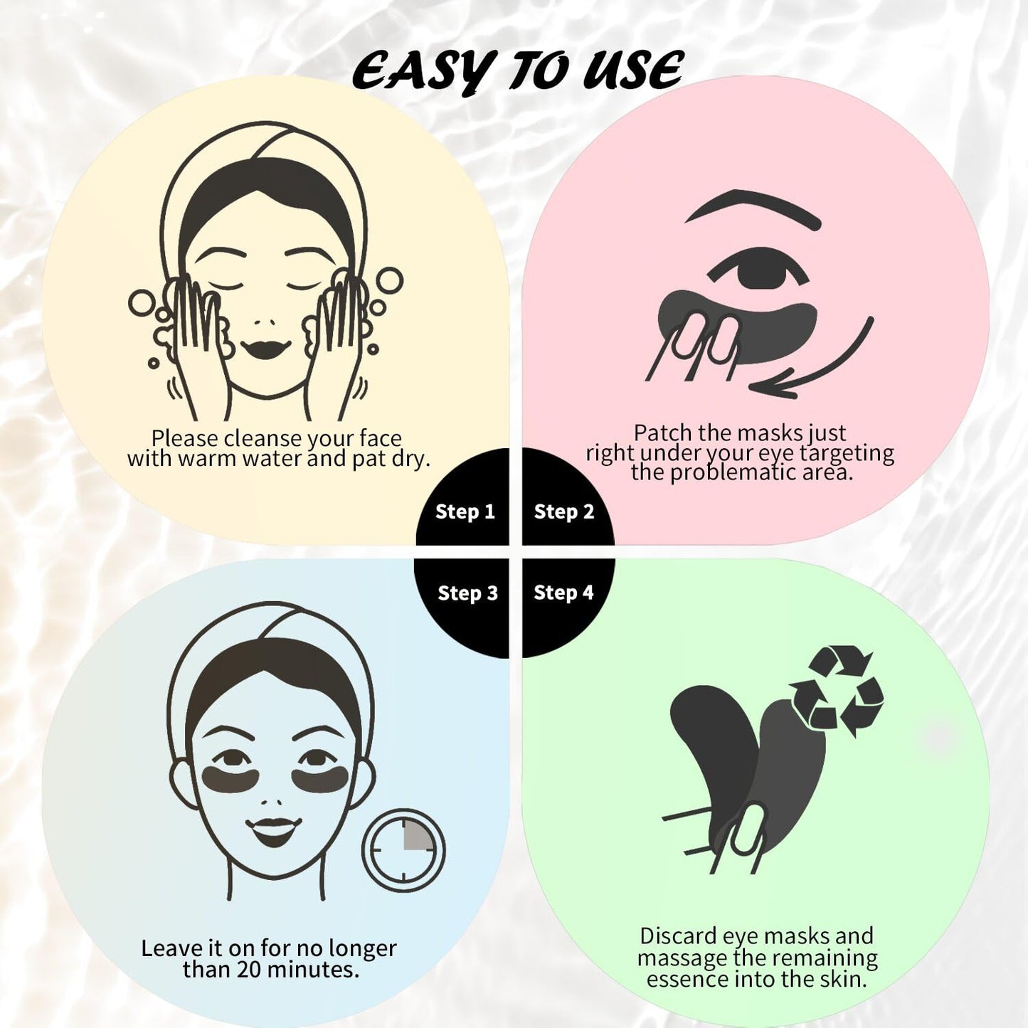 Maskiss Under Eye Patches (25 Pairs), Hyaluronic Acid Eye Masks for Dark Circles Puffy Eyes Undereye Bags, Collagen Eye Patches for Wrinkles and Hydrate, Skin Care Gift for Her