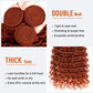 AUROO Ginger Bundles Human Hair Deep Wave Burnt Orange 350 Human Hair Bundles Curly Ginger Hair Unprocessed 10A Virgin Remy Weave Bundles Human Hair Sew In Soft Thick Single Bundles Human Hair 16 Inch