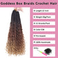 COOKOO 22 Inch Goddess Box Braids Crochet Hair for Women 8 Packs Synthetic Hippie Pre Looped Bohemian Boho Box Braids With Curly Ends Twist Braiding Hair 53#