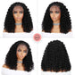 Fancy Hair Cornrow with Curly Hair Wig HD Lace Front Braided Wig with Baby Hair Pre Plucked Glueless Transparent 13x4 Inch Lace Frontal Wig for Black Women