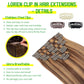 LORIEN Clip in Hair Extensions Real Human Hair, 18 Inch 100g, 4/27 Chocolate Brown to Caramel Blonde, Clip in 100% Brazilian Remy Human Hair Extensions 8pcs Per Set with 18 Clips Double Weft