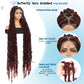 Olymei Locs Braided Wigs for Black Women Knotless Braided Wigs Locs Braid Wig with Baby Hair Full Double Lace Braided Wig Synthetic Burgundy Red Locs Braided Wig, 48 Inches Full Double Lace