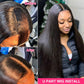 Sooolavely 18 Inch U Part Human Hair Wigs for Black Women Straight Beginner Friendly Unprocessed Brazilian Virgin Human Hair Wig Glueless Hair 180% Density Natural Color