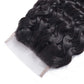 QTHAIR 14A Water Wave Transparent HD Lace Closure 4x4 Lace Closure Free Part Closure Water Wave Human Hair Closure 14" #1b 150% Density Unprocessed Wet and Wavy Virgin Human Hair Lace Frontal Closure