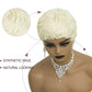 BOBCOO Short Blonde Pixie Cut Wigs For Black Women Short Wigs With Bangs Short Wigs For Black Women Layered Wigs(Blonde)